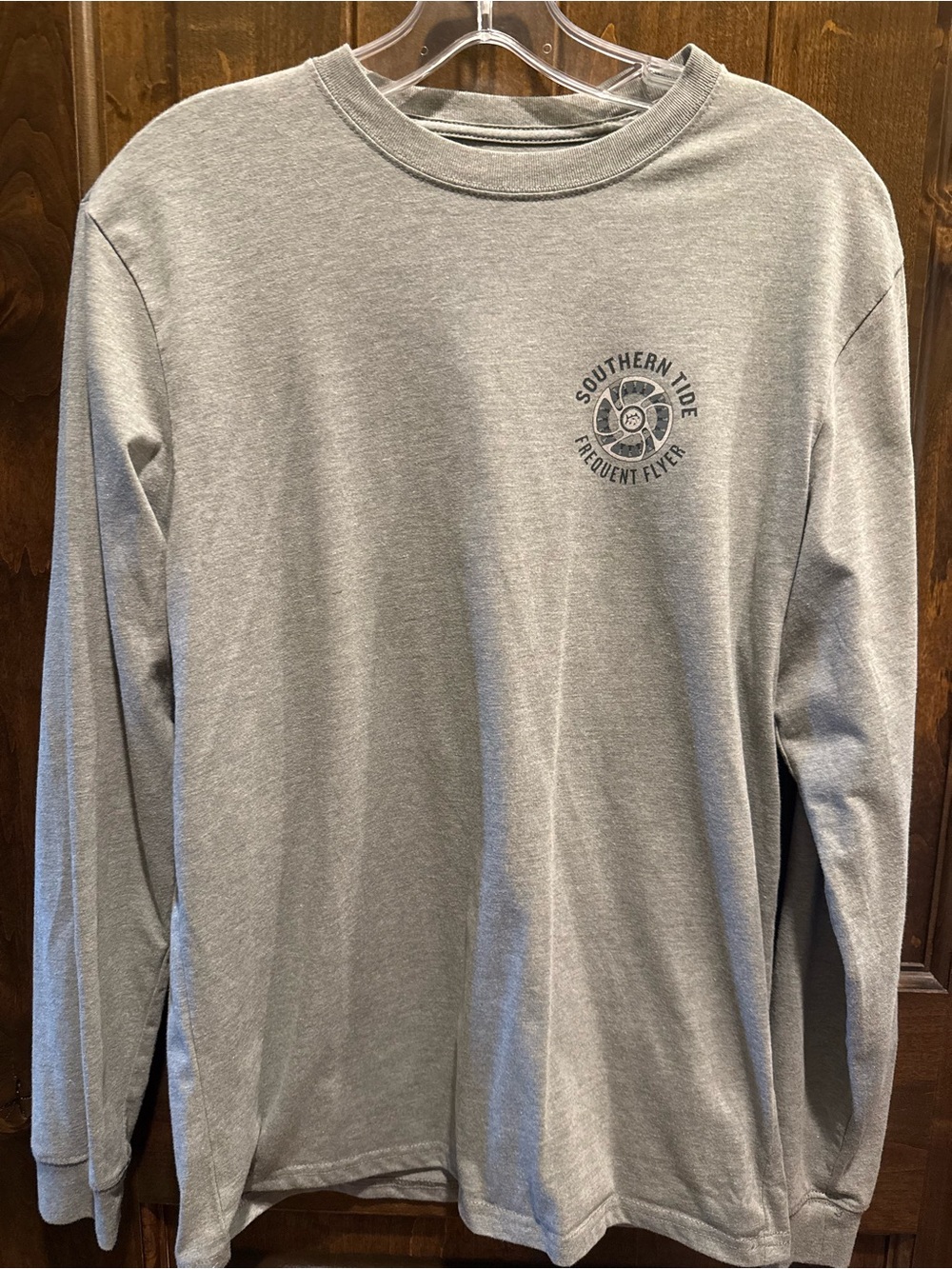 Southern Tide Long Sleeve Crewneck Tee - Light Gray